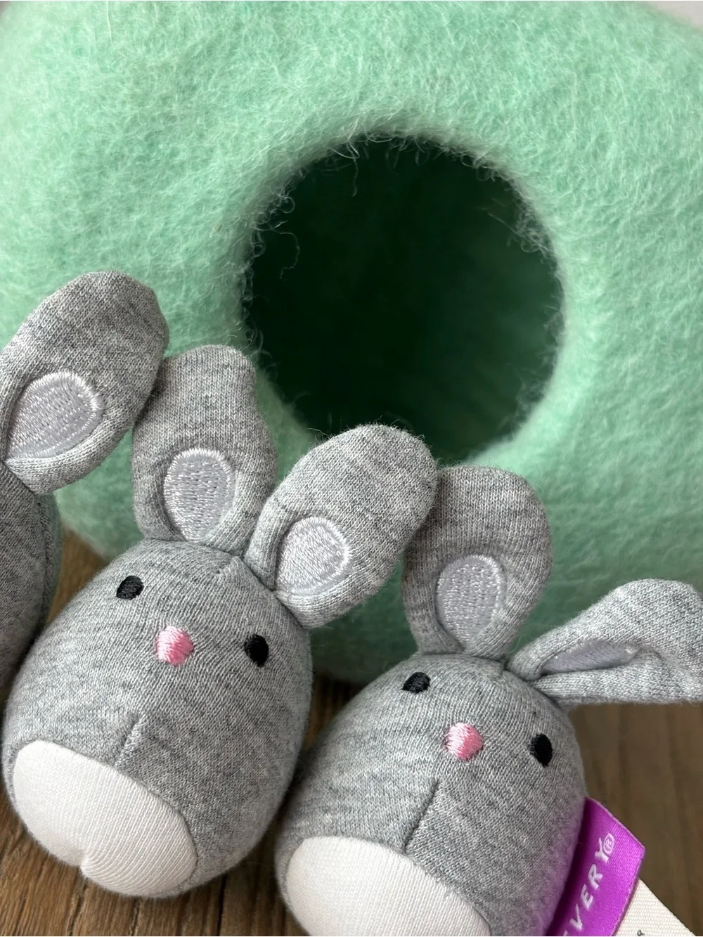 Lovevery Bunnies In A Felt Burrow Playset